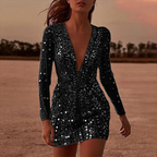 Variant image for Glinsterende Cocktailjurk Dames met Pailletten - Elegante Bodycon Jurk voor Avondevenementen-1