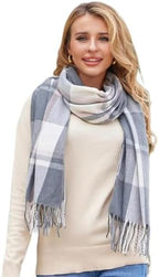 Isa | Vintage geblokte sjaal - Elegante en comfortabele sjaal