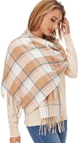 Isa | Vintage geblokte sjaal - Elegante en comfortabele sjaal