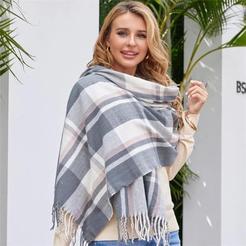Isa | Vintage geblokte sjaal - Elegante en comfortabele sjaal