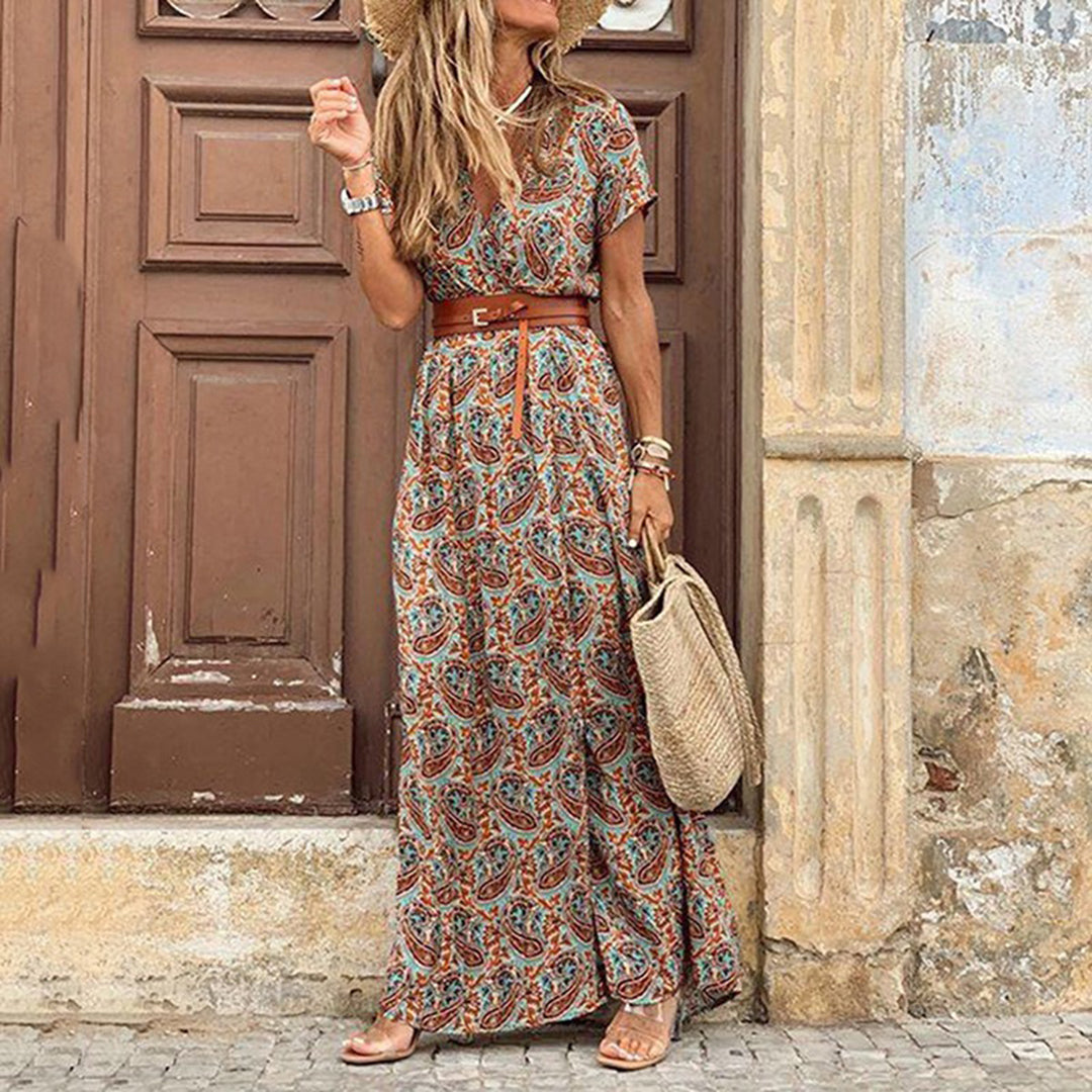 Agnes | Dames Lange Zomerjurk Polyester voor Casual Uitjes-3