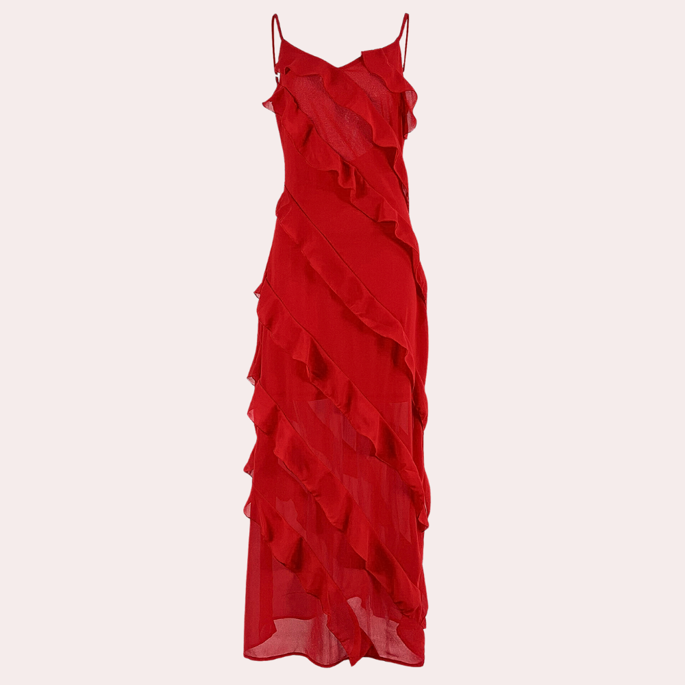 Variant image for Sophie | Dames Lange Jurk Zwart Katoen voor Zomeruitjes-5
