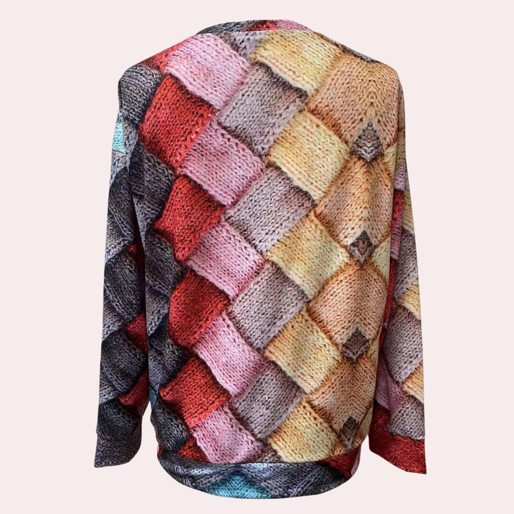 Michaela | Dames Trui Polyester met Print voor Casual Gebruik-6