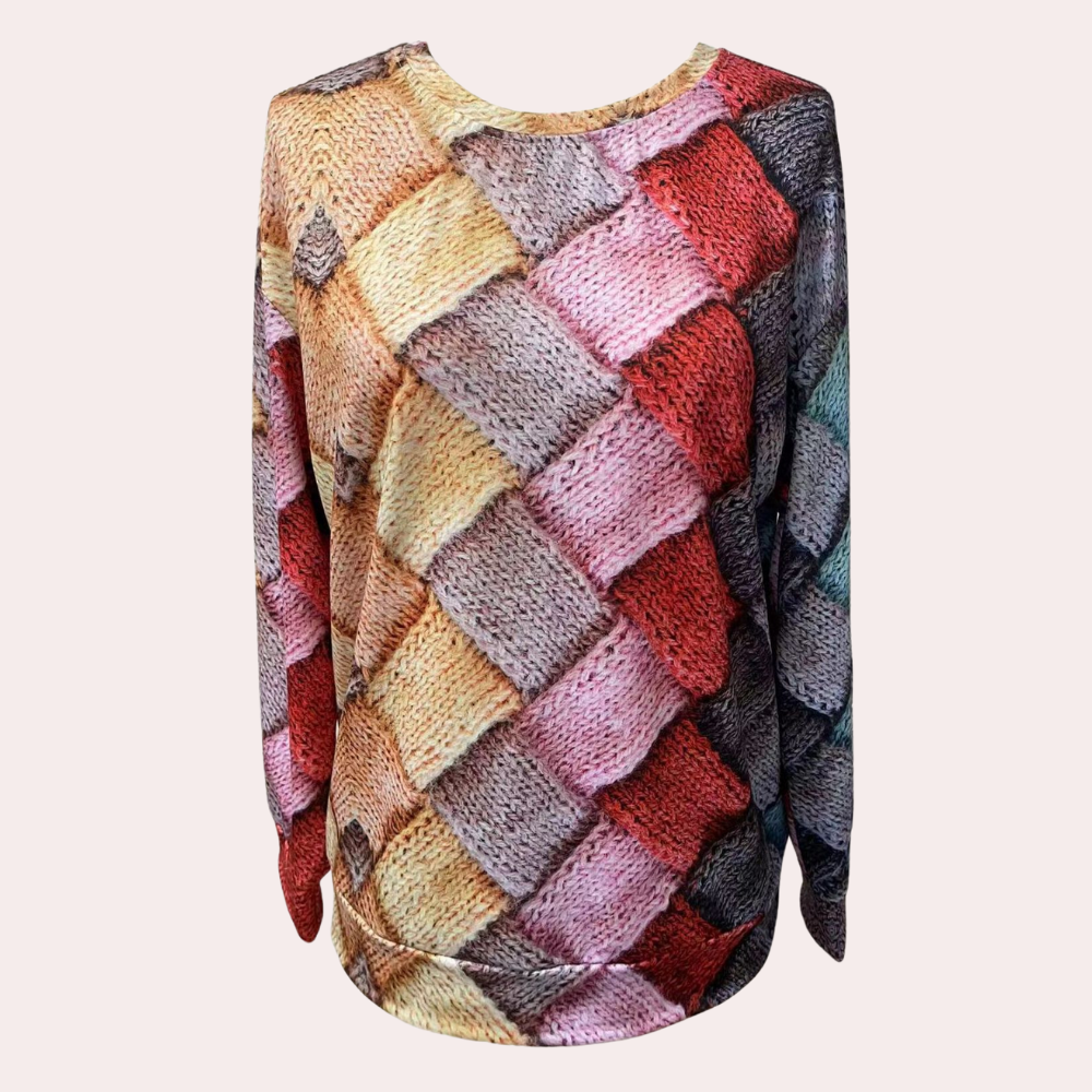 Michaela | Dames Trui Polyester met Print voor Casual Gebruik-5