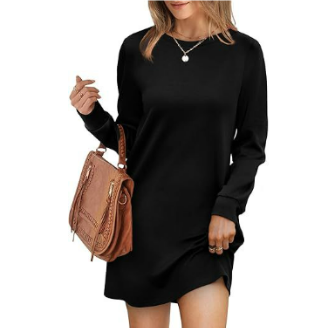 Dames Trui Jurk Wol Passvorm Casual Mini Jurk