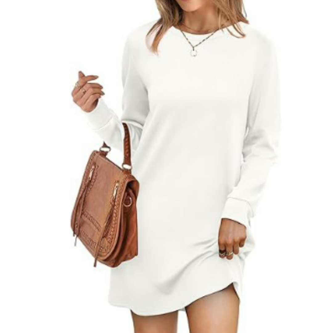 Dames Trui Jurk Wol Passvorm Casual Mini Jurk
