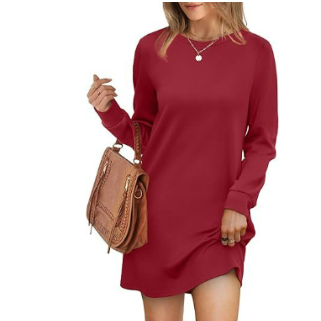Dames Trui Jurk Wol Passvorm Casual Mini Jurk