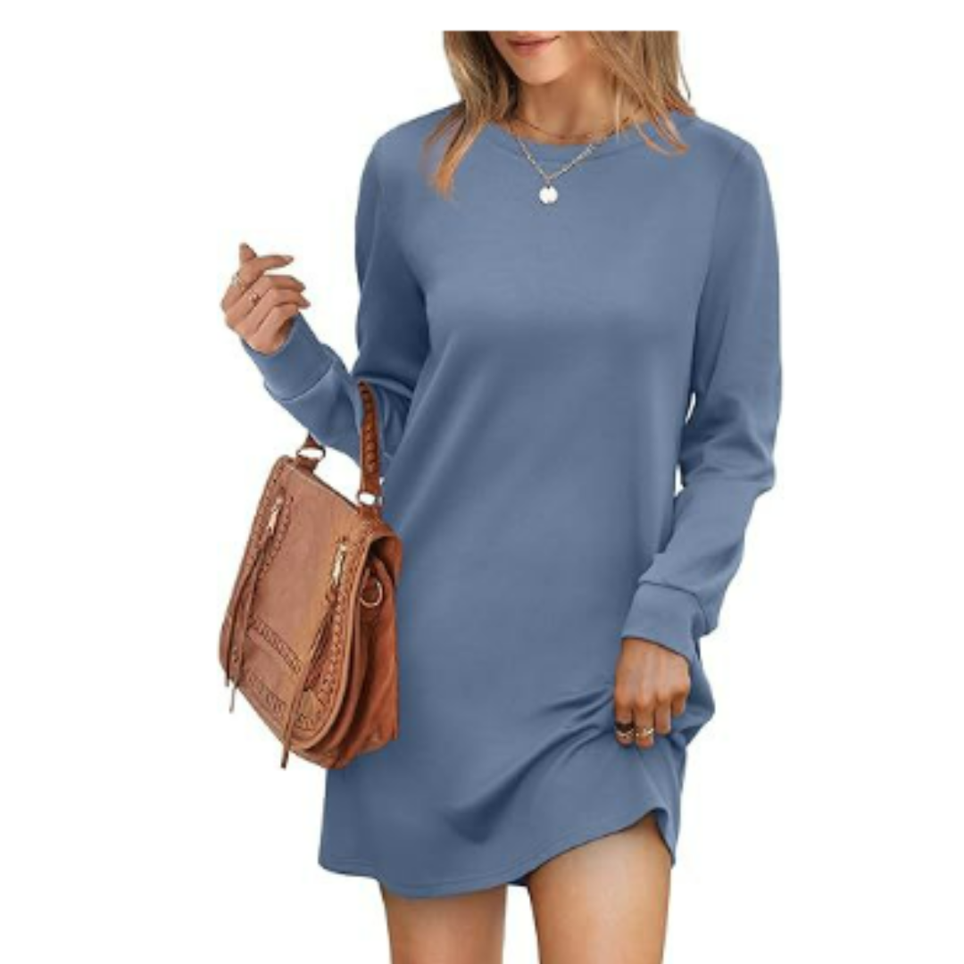 Dames Trui Jurk Wol Passvorm Casual Mini Jurk