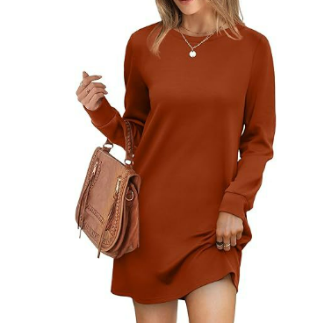 Dames Trui Jurk Wol Passvorm Casual Mini Jurk