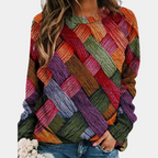Michaela | Dames Trui Polyester met Print voor Casual Gebruik-2