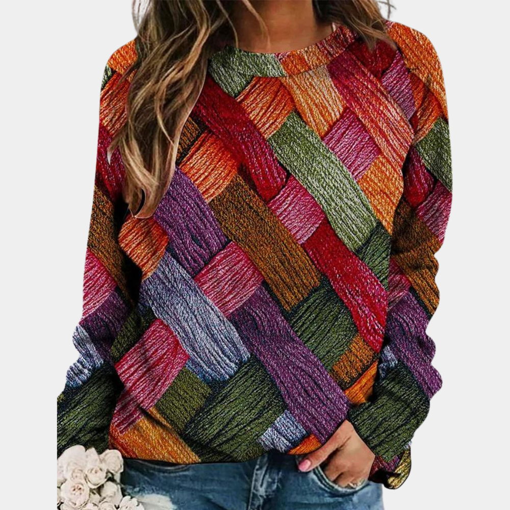 Michaela | Dames Trui Polyester met Print voor Casual Gebruik-2