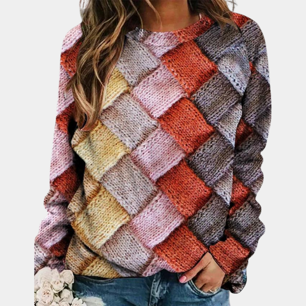 Michaela | Dames Trui Polyester met Print voor Casual Gebruik-4