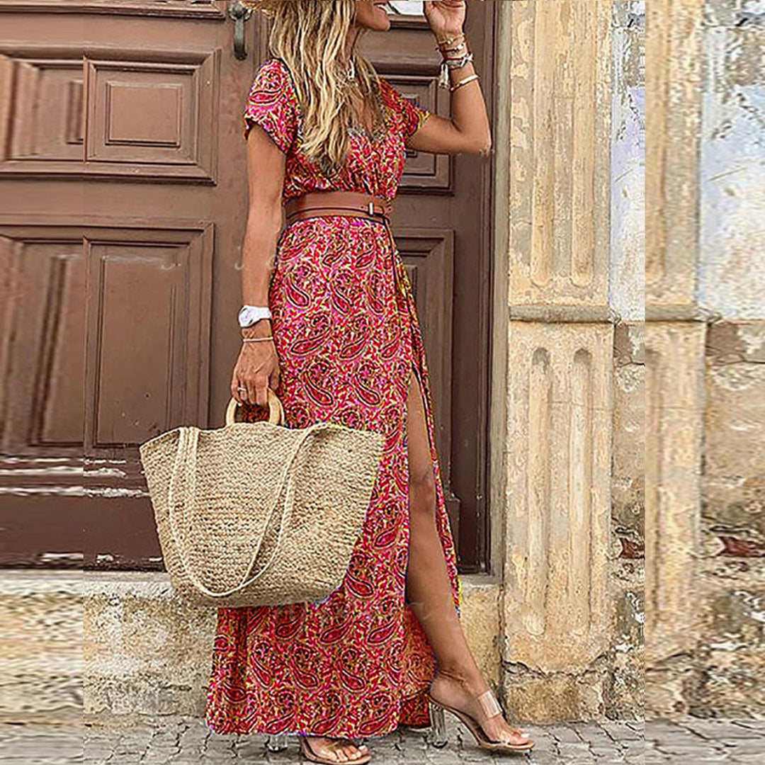Variant image for Agnes | Dames Lange Zomerjurk Polyester voor Casual Uitjes-19