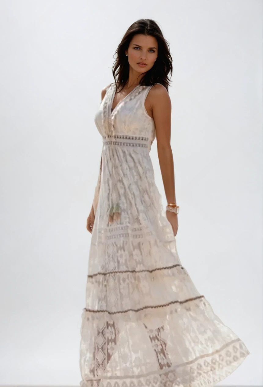 Leila | Dames Boheemse Jurk Katoen voor Zomeruitjes-2