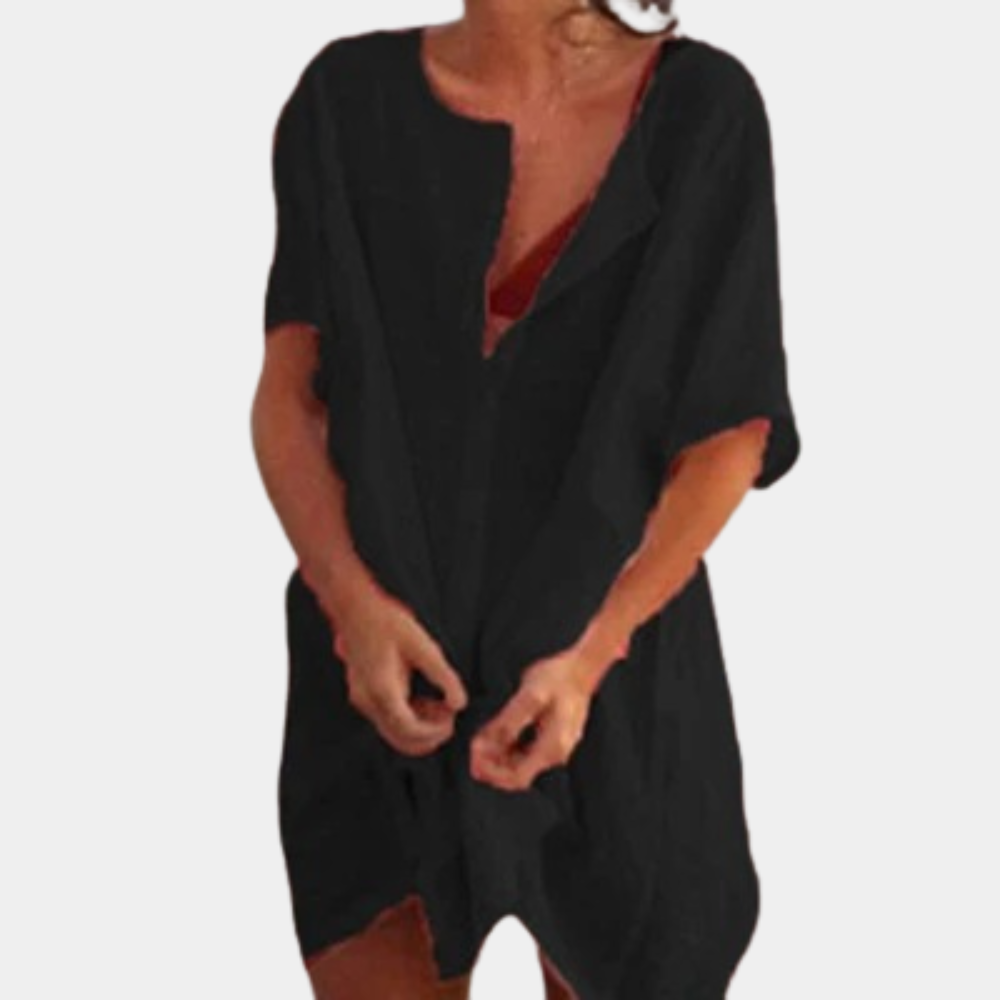 Variant image for Kailyn | Dames Midi Zomerjurk Katoen voor Casual en Formeel-7
