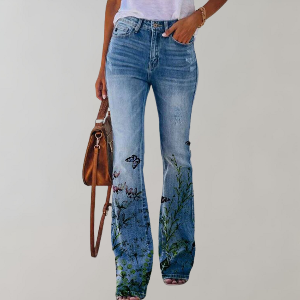 Kjell | Women's Flared Trousers Cotton for Summer Styles-2