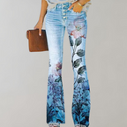 Kjell | Women's Flared Trousers Cotton for Summer Styles-5