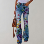 Kjell | Women's Flared Trousers Cotton for Summer Styles-6