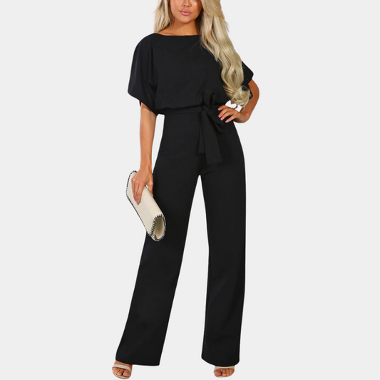 Otilia | Dames Jumpsuit Zwart Katoen voor Feestelijke Gelegenheden-1