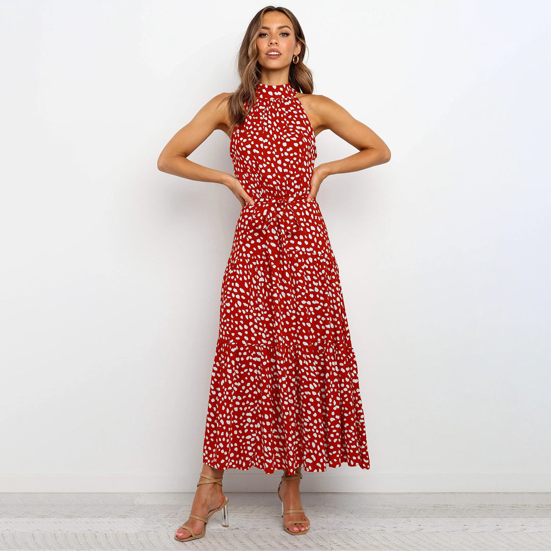 Variant image for Aimee | Dames Zomerjurk Polyester met Witte Stippen voor Feestjes-21
