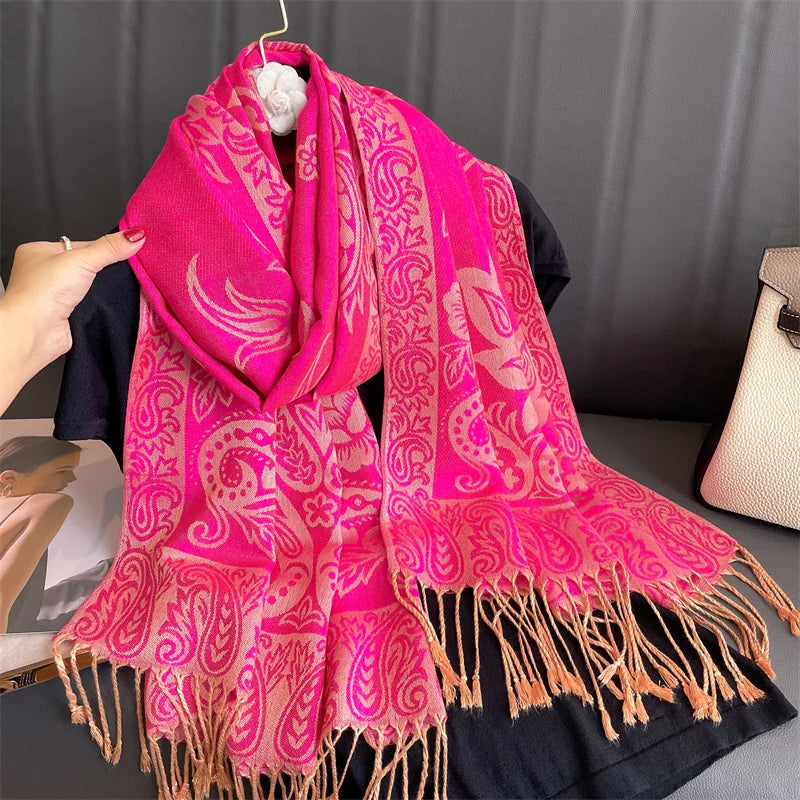 Ella | Warme Winter Foulard met Print