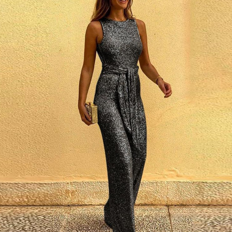 Amelia | Dames Jumpsuit Zwart Katoen voor Feestelijke Evenementen-2