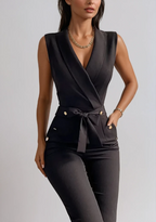 Aria | Dames Jumpsuit V-hals Polyester voor Feestelijke Gelegenheden-1