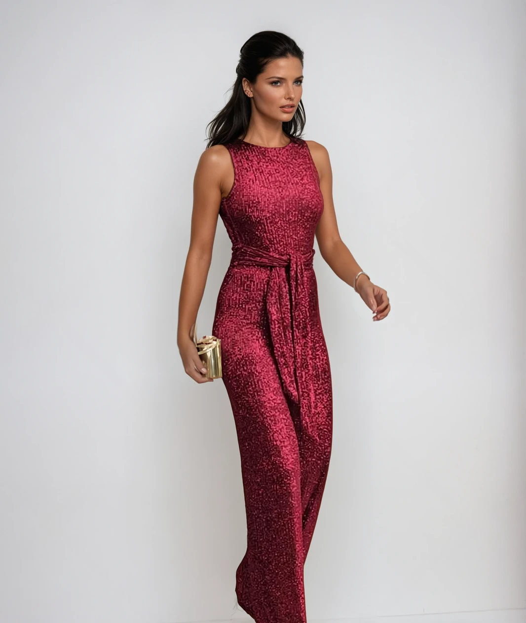 Amelia | Dames Jumpsuit Zwart Katoen voor Feestelijke Evenementen-1