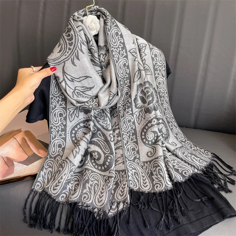 Ella | Warme Winter Foulard met Print