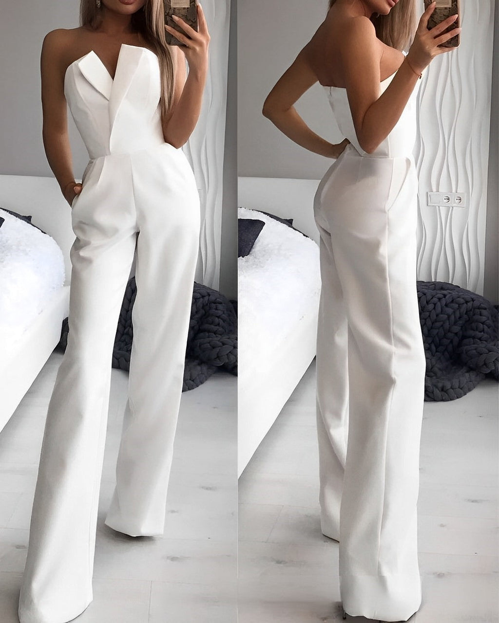 Lotte | Dames Jumpsuit Katoen met V-hals voor Casual Uitjes-2