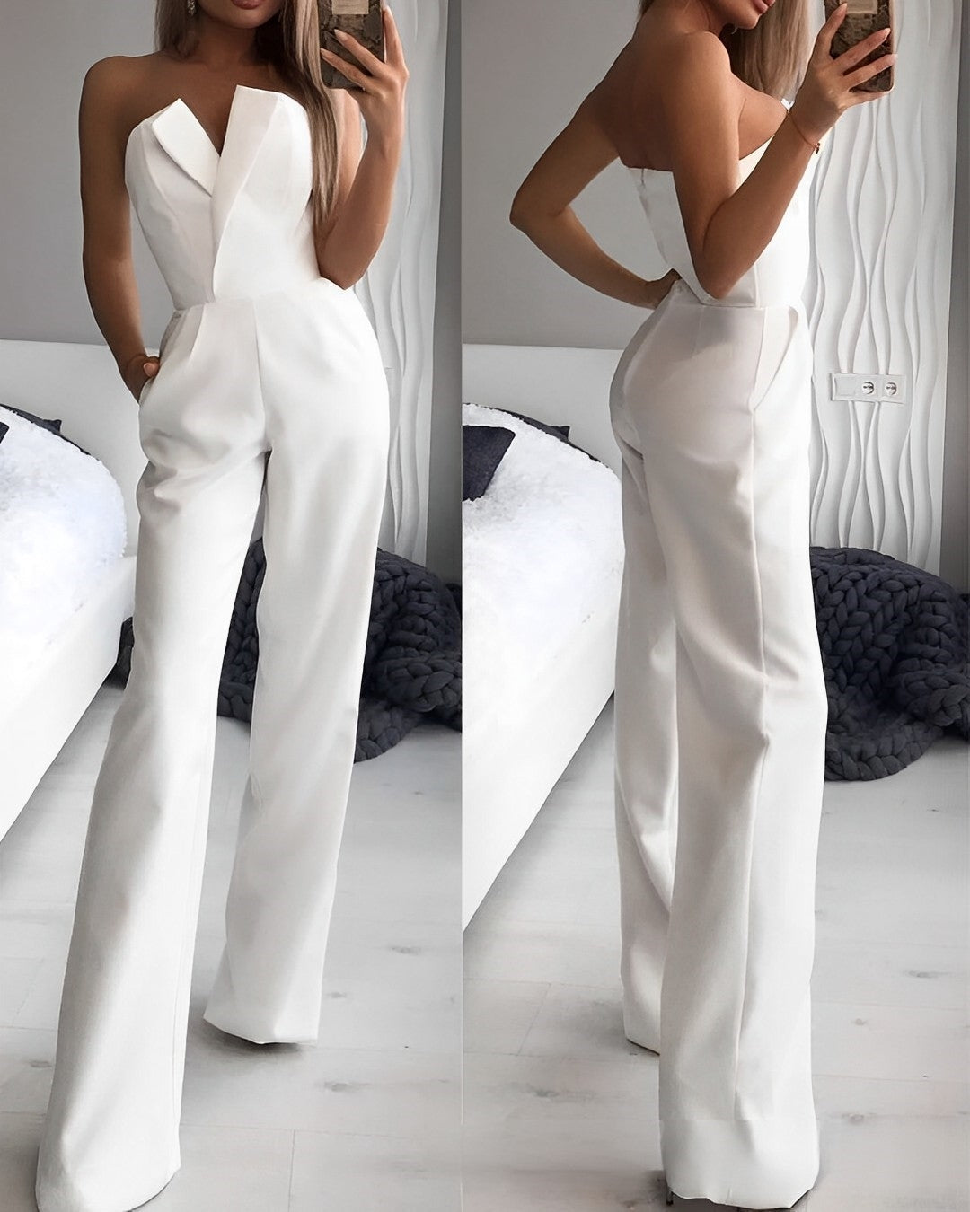 Variant image for Lotte | Dames Jumpsuit Katoen met V-hals voor Casual Uitjes-5