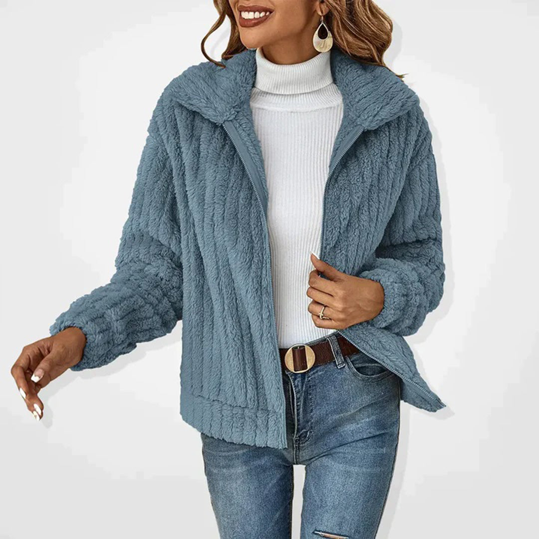 Tabitha | Dames Fleece Vest Lang met Kraag voor Lente en Zomer-2