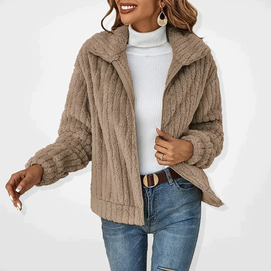 Tabitha | Dames Fleece Vest Lang met Kraag voor Lente en Zomer-3