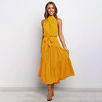 Aimee | Dames Zomerjurk Polyester met Witte Stippen voor Feestjes-1