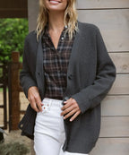 Cashmere V-hals cardigan