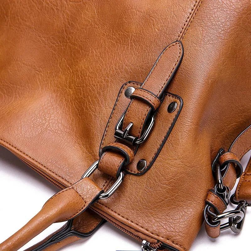 Luxe Lederen Handtas Dames met Afneembare Schouderriem en Ruim Interieur-3