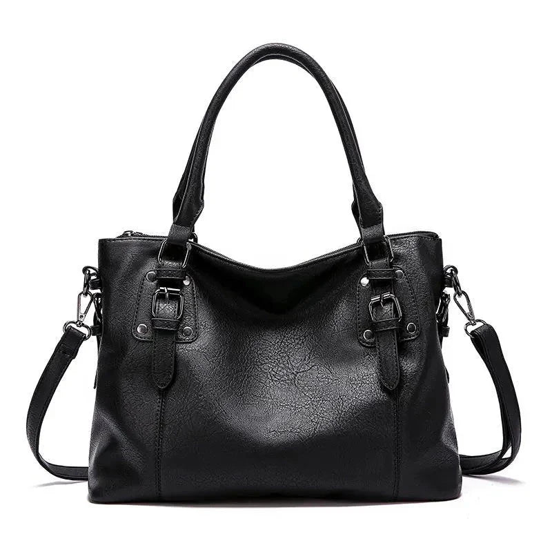 Luxe Lederen Handtas Dames met Afneembare Schouderriem en Ruim Interieur-4