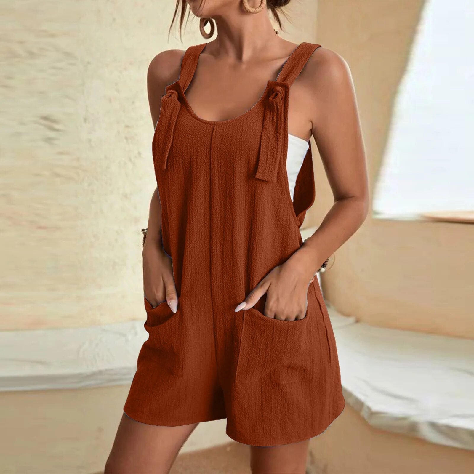 Variant image for Elara | Dames Korte Jumpsuit Katoen voor Feestelijke Zomeruitjes-42