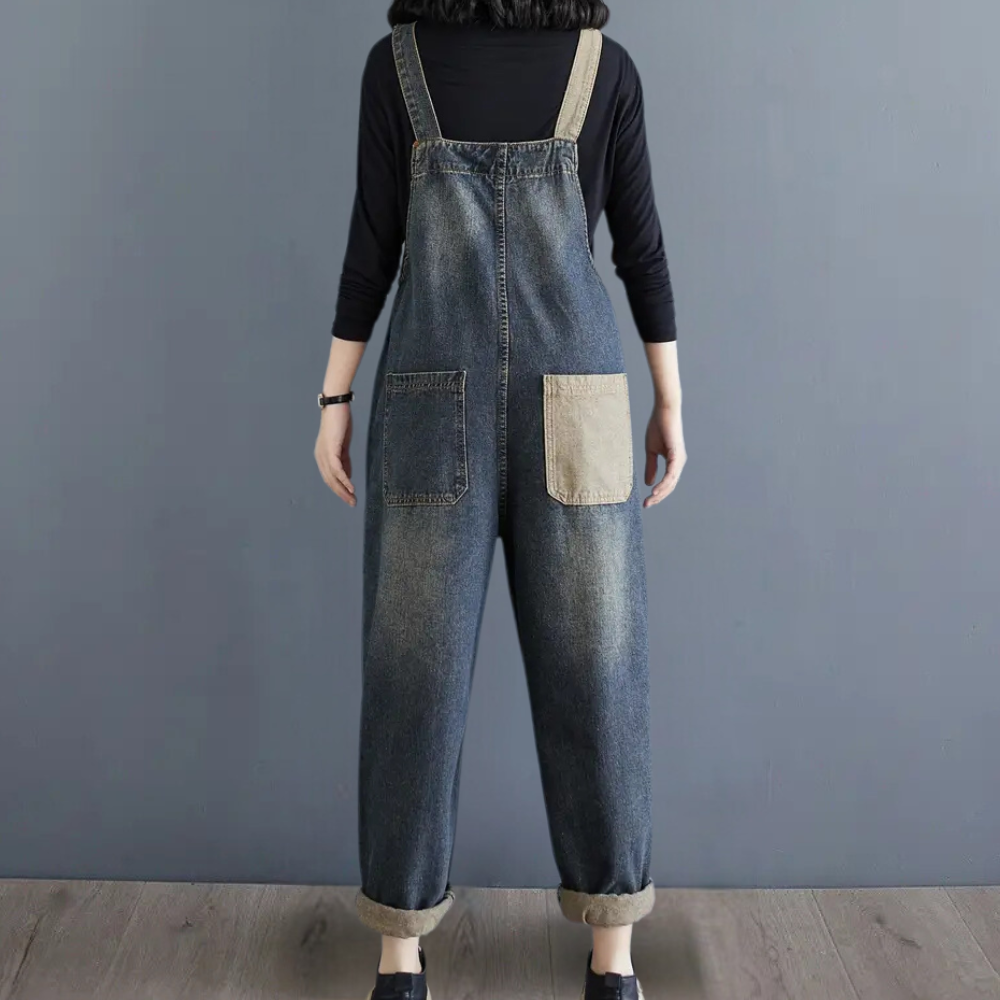 Agatha | Dames Jumpsuit Denim voor Zomer met Verstelbare Banden-6