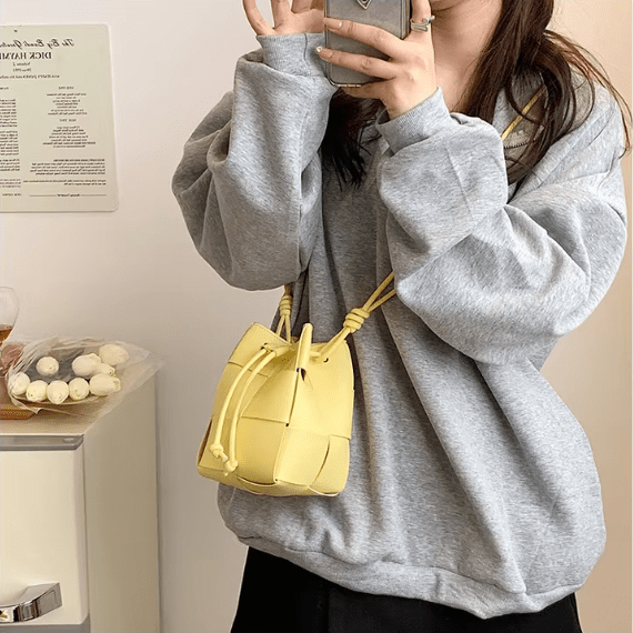 Dames Crossbody Tas Gevlochten Kunstleer