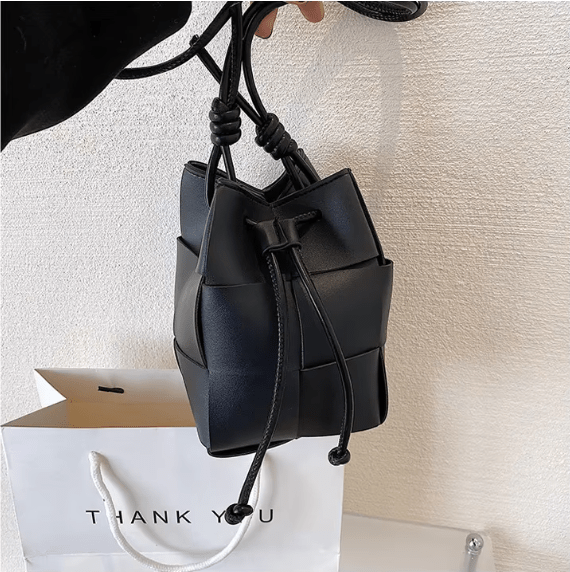 Variant image for Dames Crossbody Tas Zwart 25x20x10 cm Gevlochten Kunstleer-2