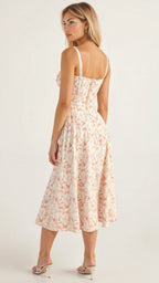 Kiana | Dames Midi Jurk Zwart Corset voor Bruiloft en Feesten-6