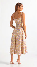 Kiana | Dames Midi Jurk Zwart Corset voor Bruiloft en Feesten-2