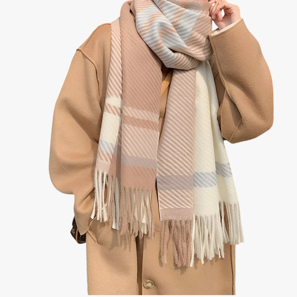 Isa | Vintage geblokte sjaal - Elegante en comfortabele sjaal