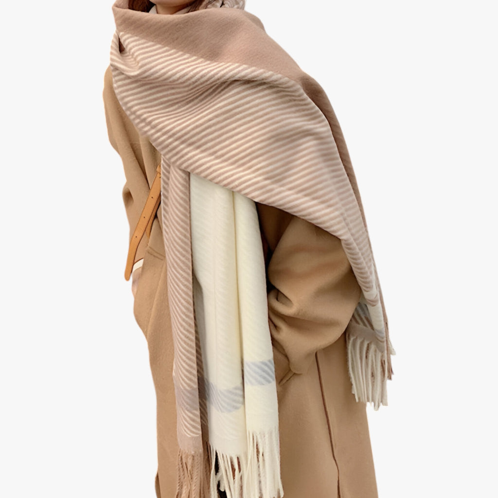 Isa | Vintage geblokte sjaal - Elegante en comfortabele sjaal