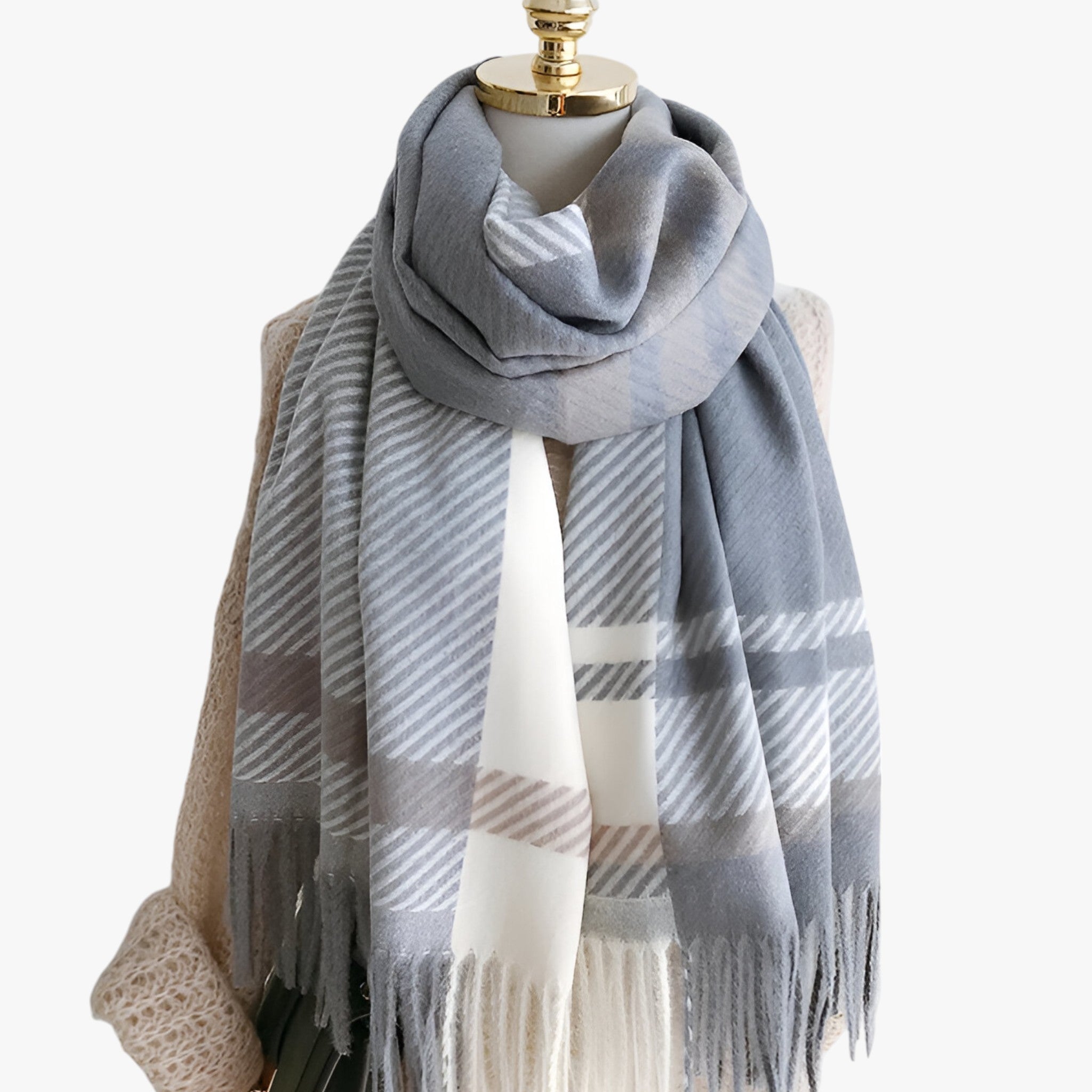 Isa | Vintage geblokte sjaal - Elegante en comfortabele sjaal